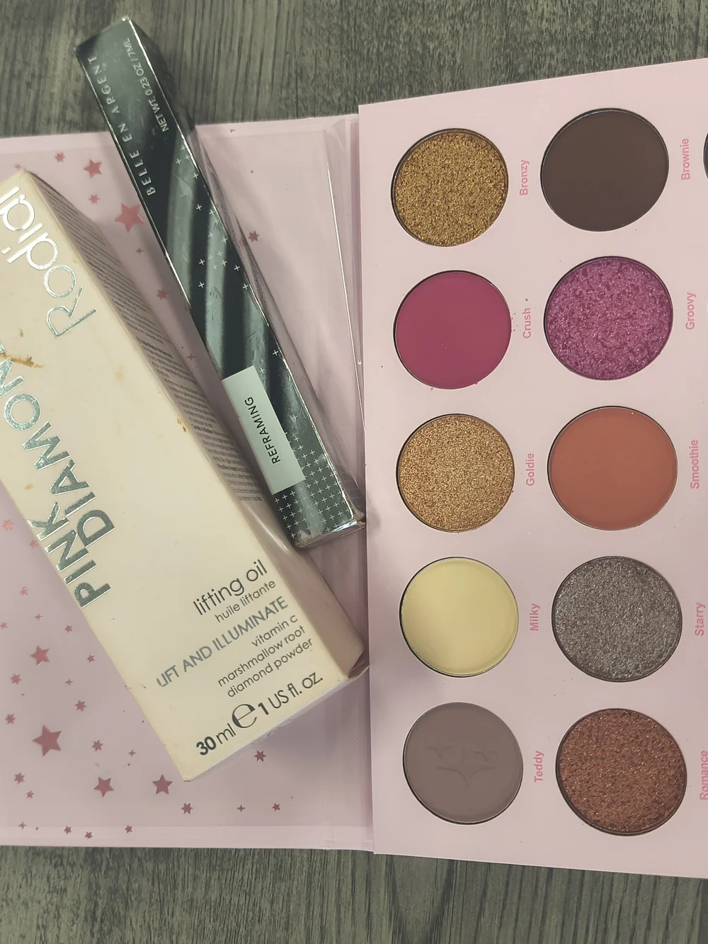 Tinted Brow Rodial Pink Diamond Lifting Oil - Pale Pink & Rose Gold Accents